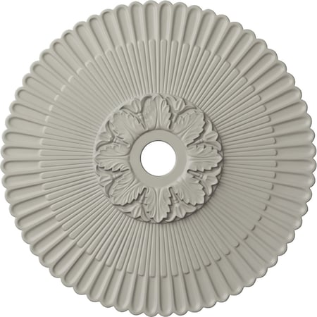 Ekena Millwork Melonie Ceiling Medallion (Fits Canopies up to 6 1/4"), 36 1/4"OD x 1 7/8"P, Pot of Cream CM36MEPCF